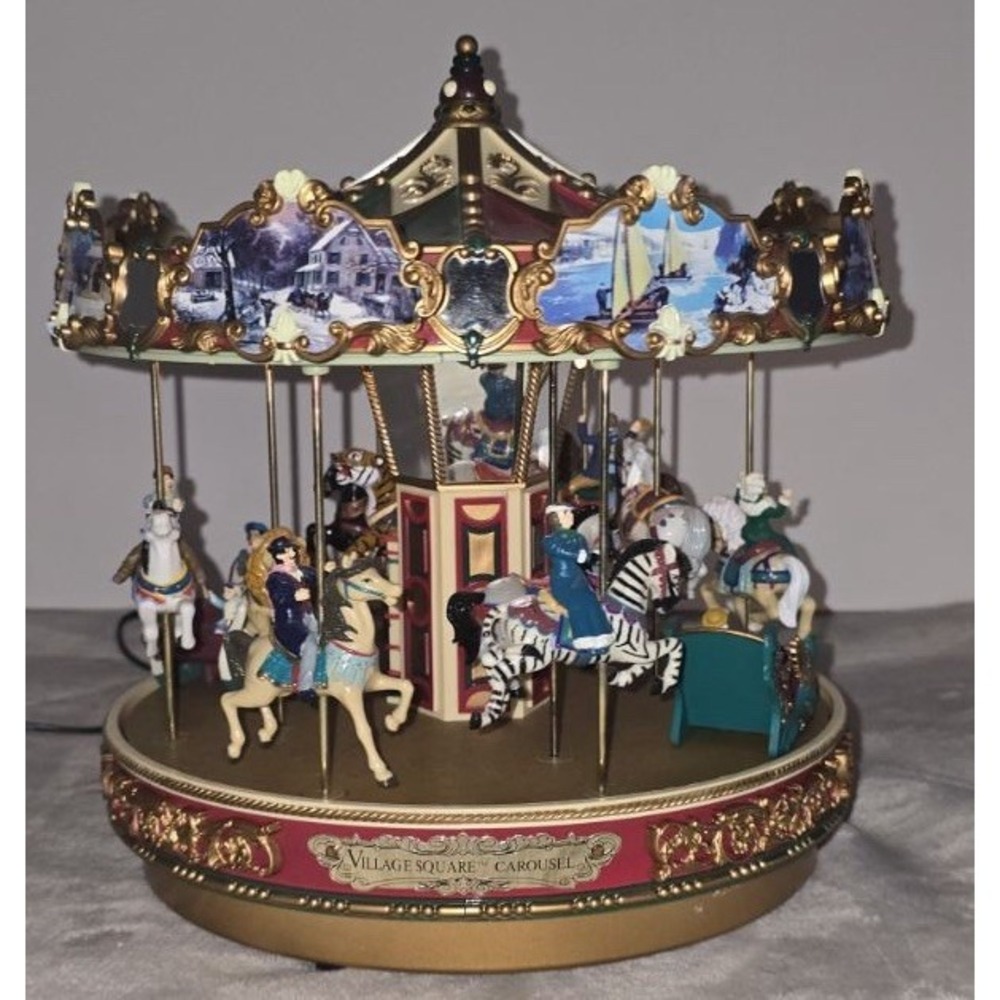 Mr. Christmas The Carousel Musical Animated 30 Songs Carols Year Round 1997 Vtg